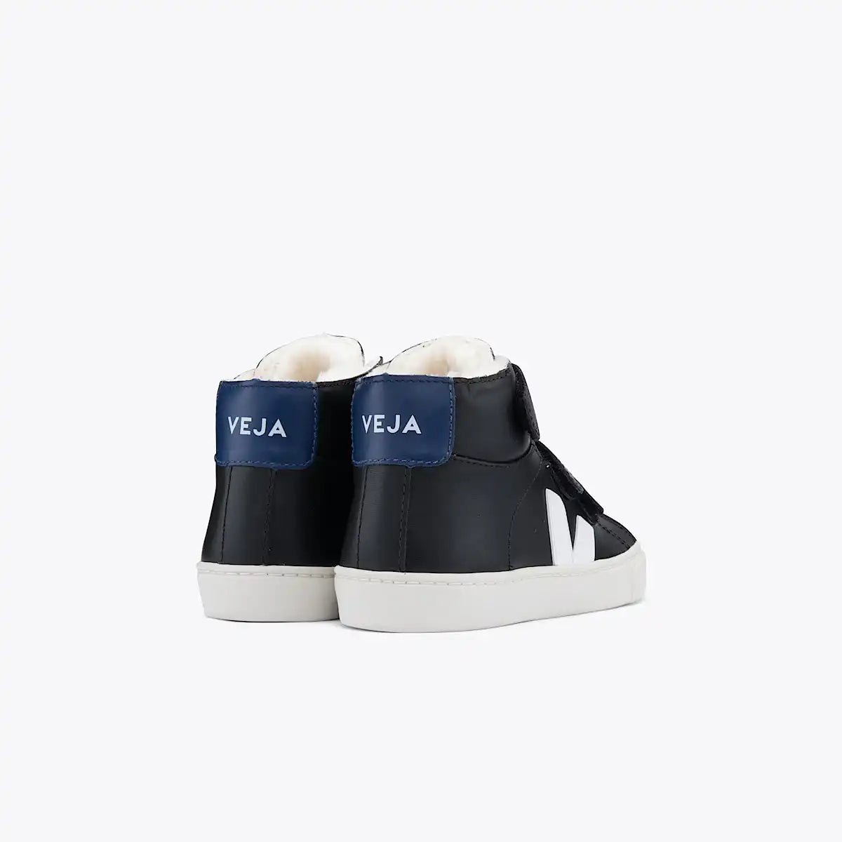 ESPLAR MID FURED LEATHER BLACK WHITE