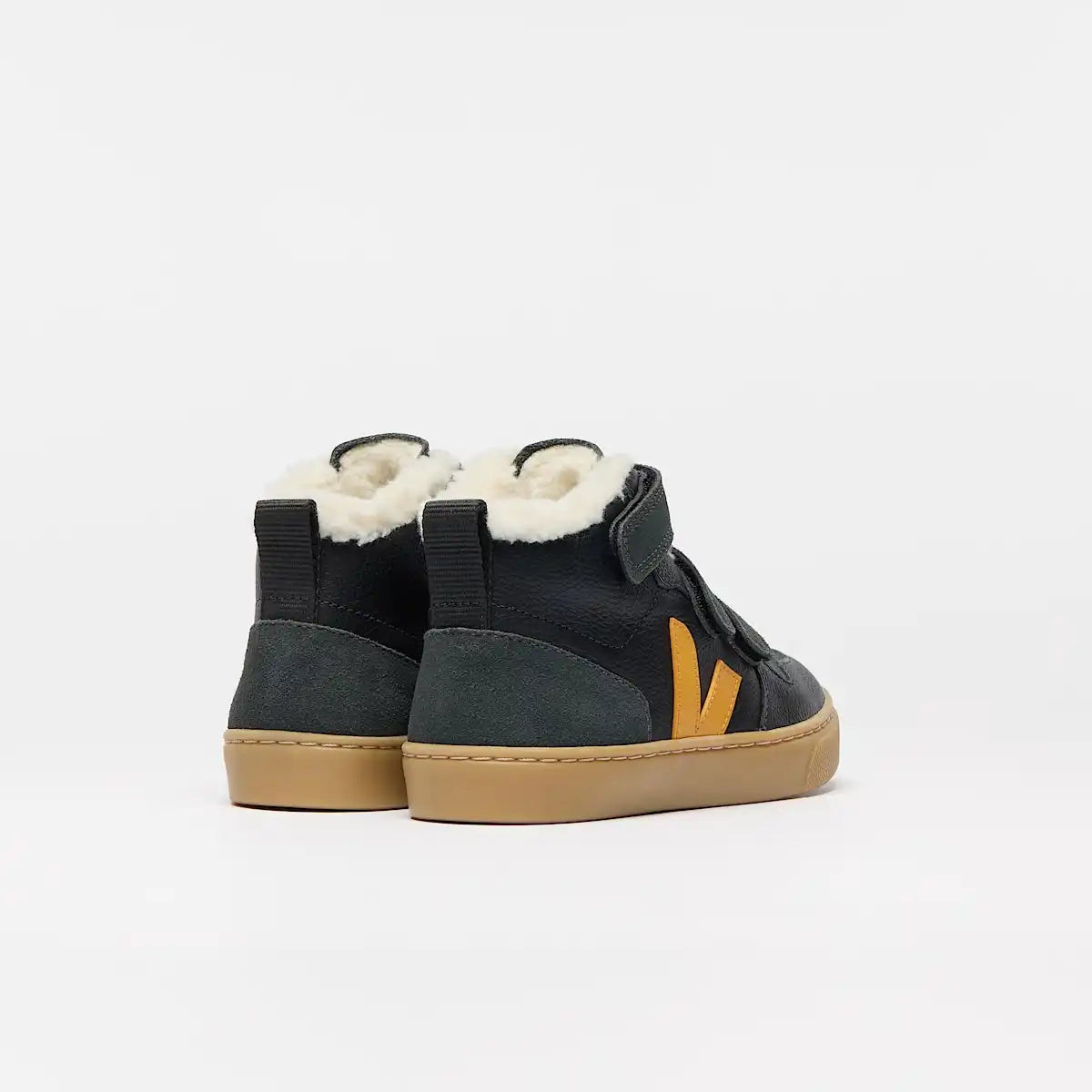 V-10 MID FURED LEATHER BALCK OURO GRAFITE