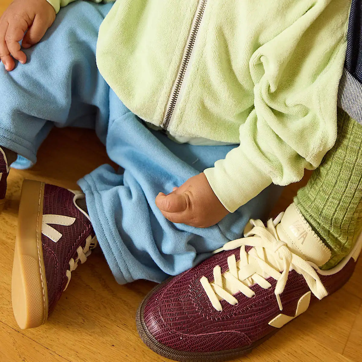 VOLLEY ELASTIC LACES LEATHER AMARANTE PIERRE