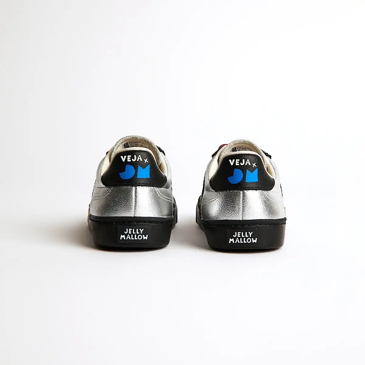 VOLLEY ELASTIC LACES LEATHER VEJA X JELLY MALLOW SILVER