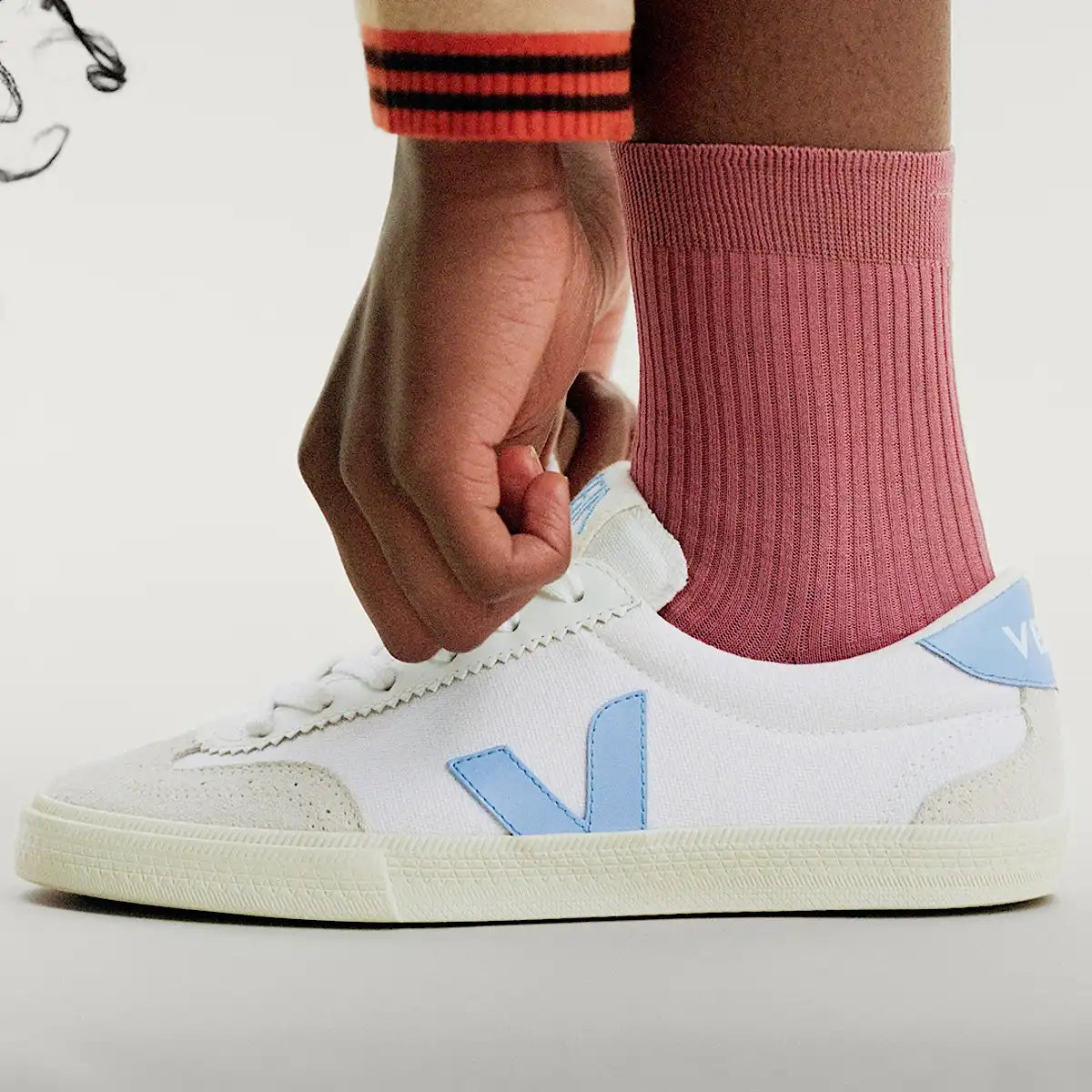 VOLLEY CANVAS WHITE AQUA
