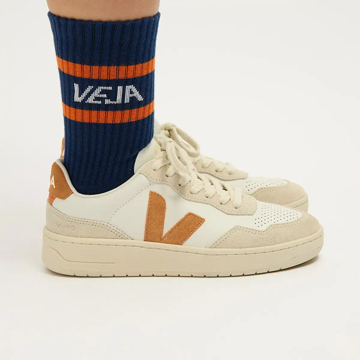 ICONIC SOCKS COTTON BLUE WHITE ORANGE