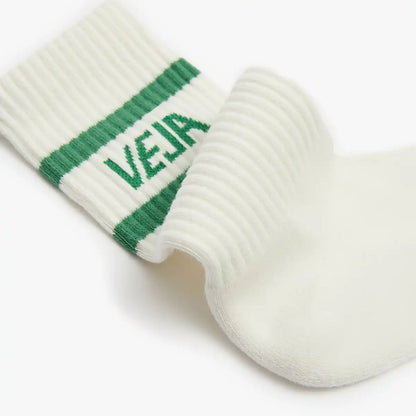 ICONIC SOCKS COTTON WHITE GREEN