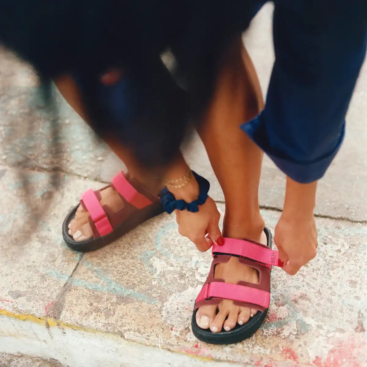 ARPOADOR SUEDE AMARANTE ROSE FLUO BLACK