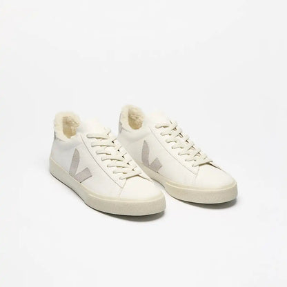 CAMPO FURED LEATHER WHITE LIGHT GREY