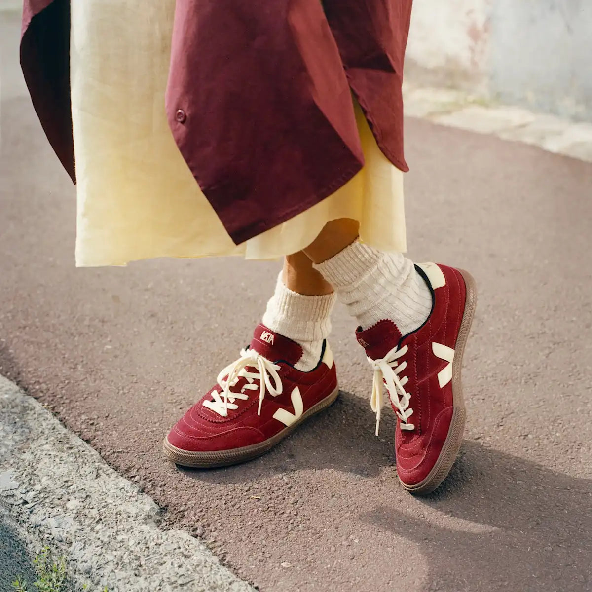 PANENKA SUEDE GRENAT SUN BARK
