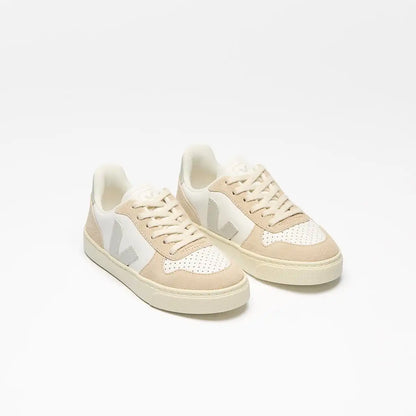 V-10 LEATHER WHITE NATURAL ALMOND