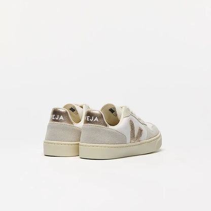 V-10 LEATHER WHITE PLATINE NATURAL