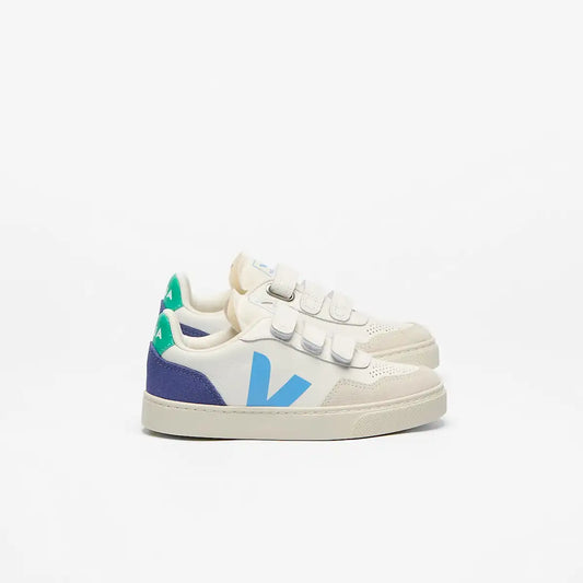 V-90 LEATHER WHITE CELESTE COBALT