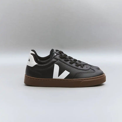 VOLLEY ELASTIC LACES LEATHER BLACK WHITE BARK
