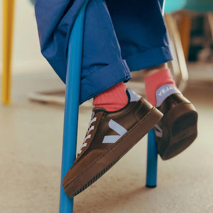VOLLEY ELASTIC LACES LEATHER WALNUT OLYMPE