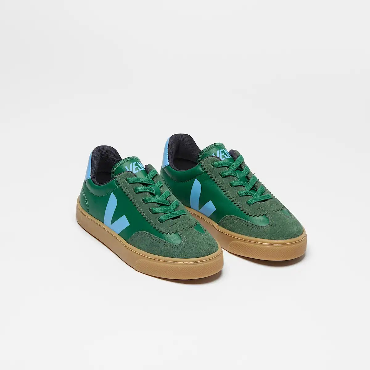 VOLLEY ELASTIC LACES LEATHER GOLF AQUA NATURAL