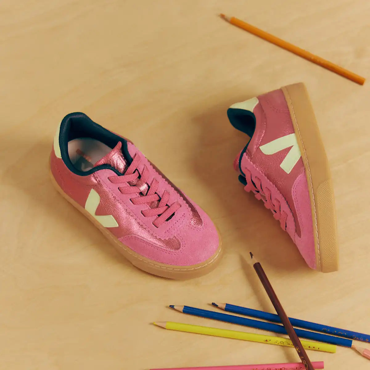 VOLLEY ELASTIC LACES LEATHER AZALEA LIMO