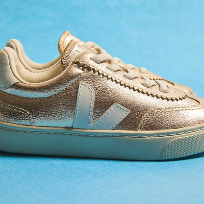 VOLLEY ELASTIC LACES LEATHER PLATINE WHITE