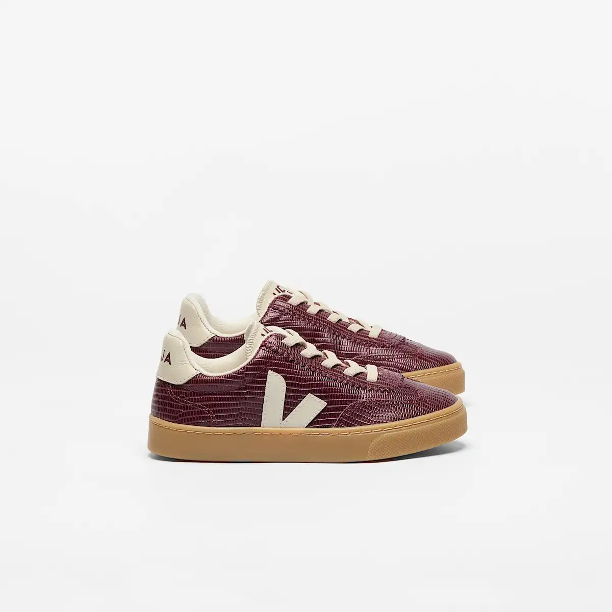 VOLLEY ELASTIC LACES LEATHER AMARANTE PIERRE
