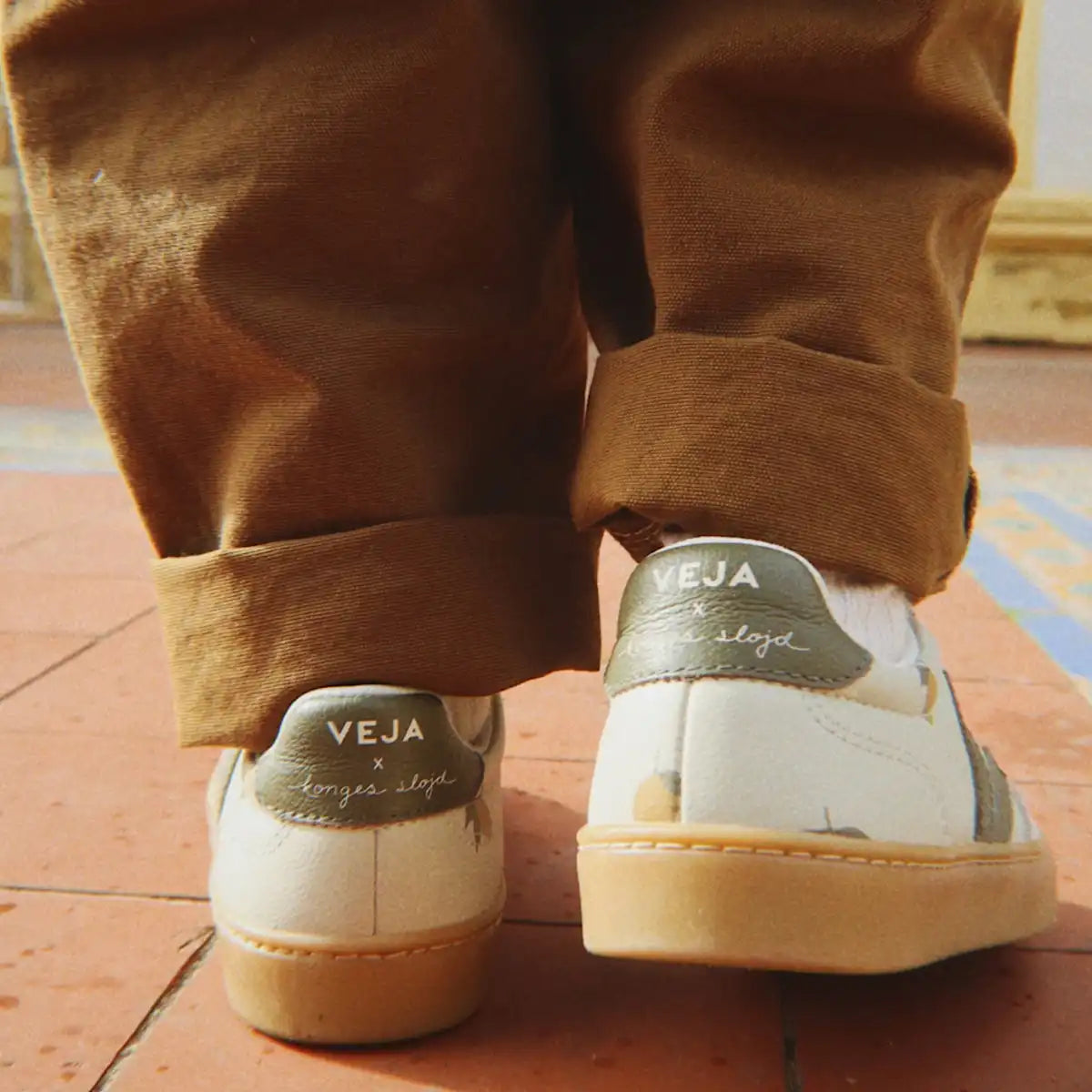 VOLLEY ELASTIC LACES LEATHER VEJA X KONGES SLØJD LEMON