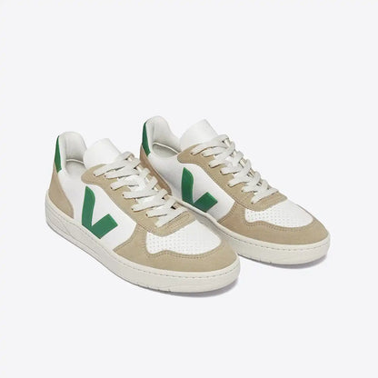 V-10 LEATHER WHITE EMERAUDE SAHARA