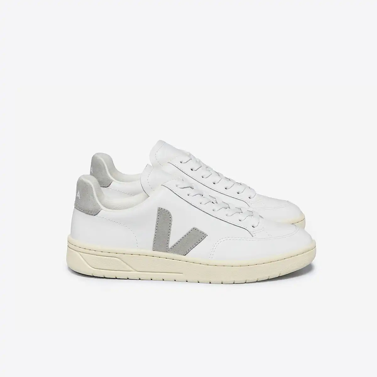 V-12 LEATHER WHITE LIGHT GREY