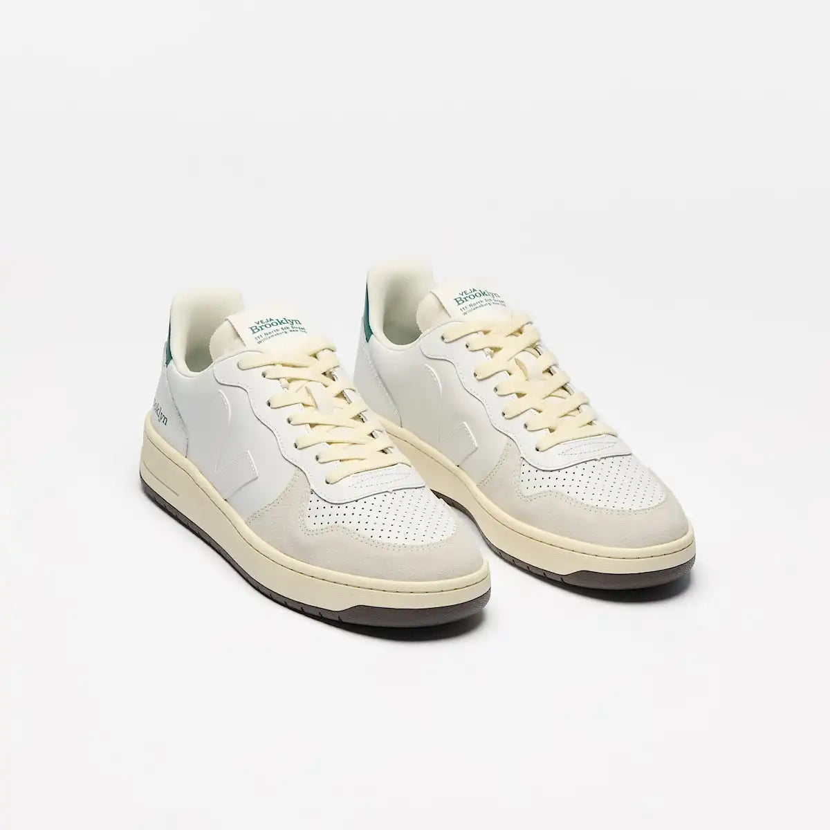 V-10 LEATHER BROOKLYN WHITE BRITTANY