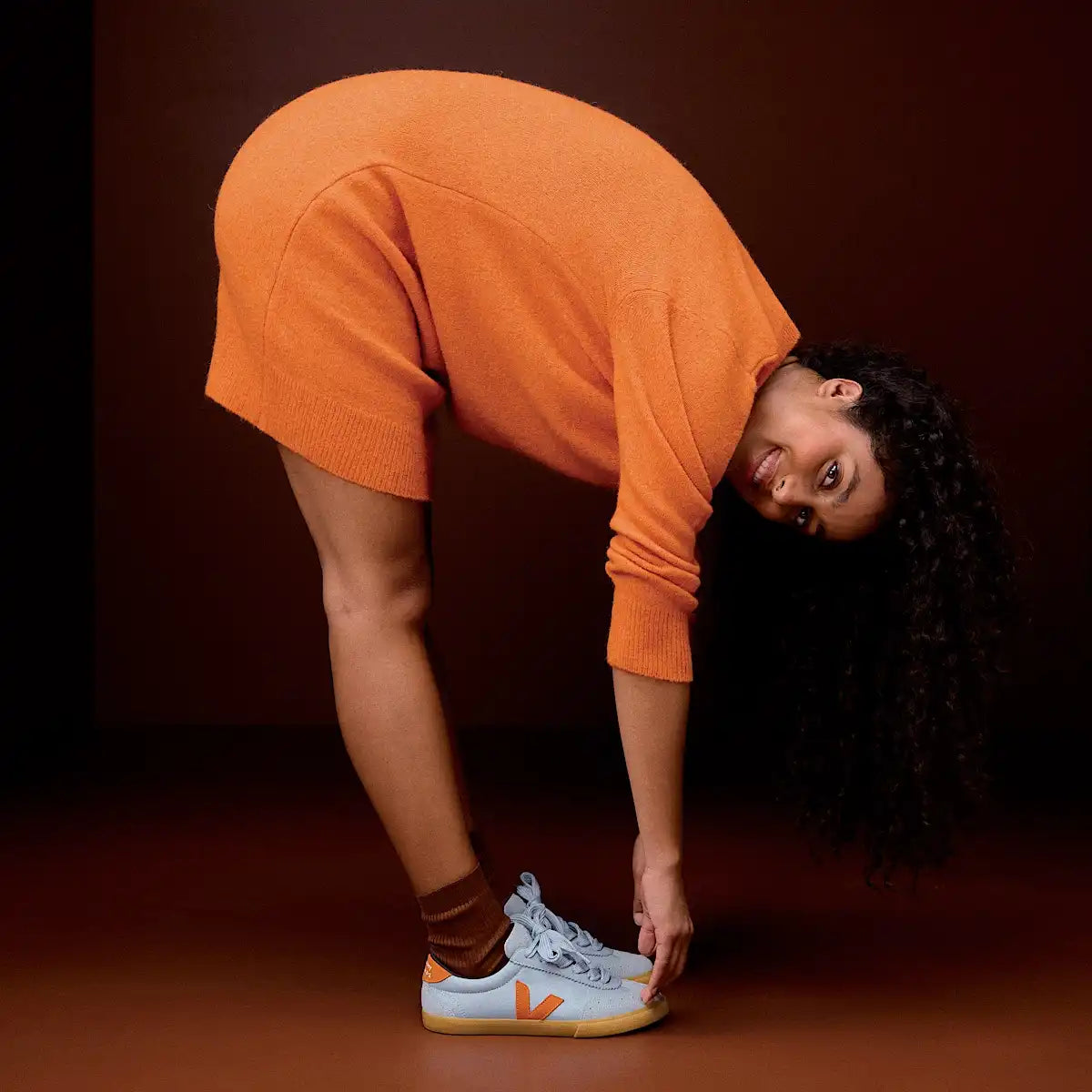 VOLLEY LEATHER VEJA X MAKE MY LEMONADE STEEL PUMPKIN