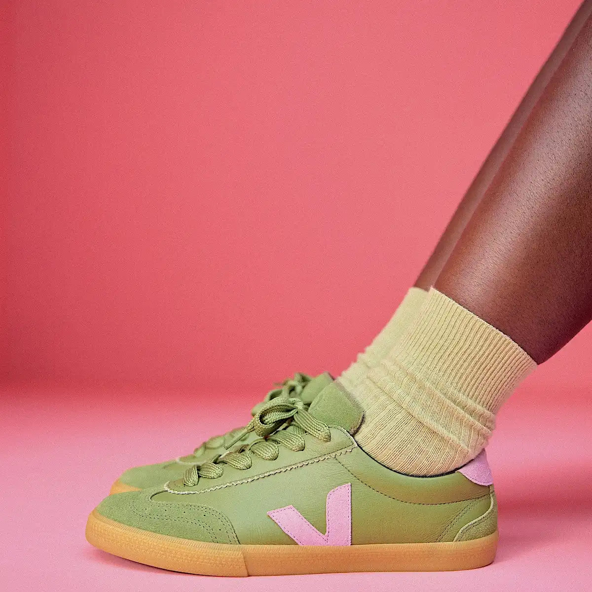 VOLLEY LEATHER VEJA X MAKE MY LEMONADE KIWI ORCHID