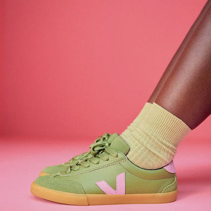 VOLLEY LEATHER VEJA X MAKE MY LEMONADE KIWI ORCHID