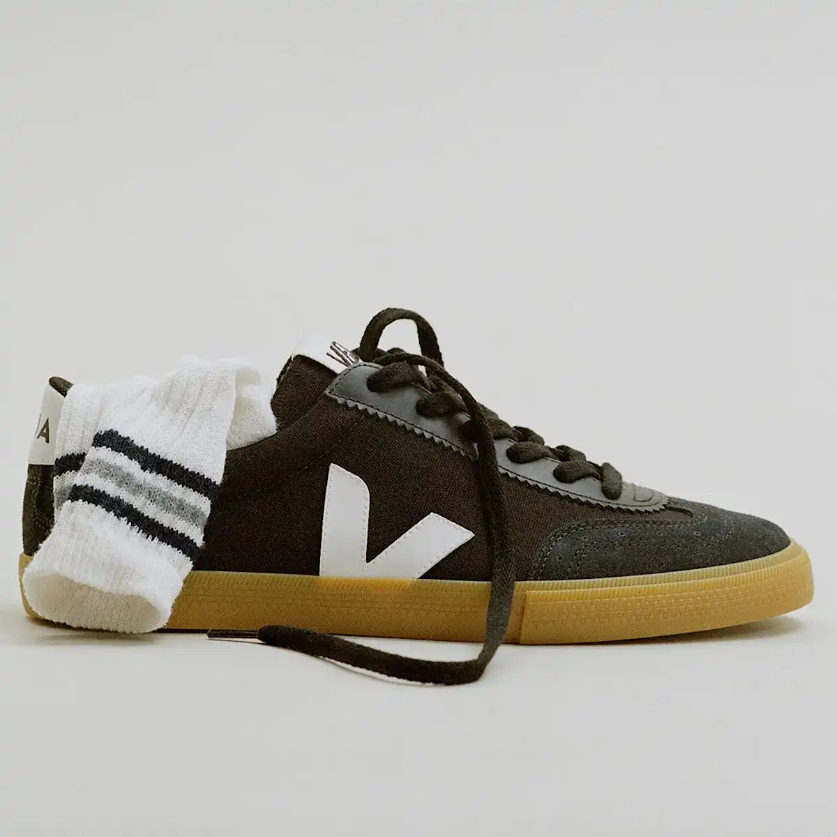 VOLLEY CANVAS BLACK WHITE NATURAL