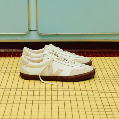 VOLLEY LEATHER WHITE NATURAL BARK