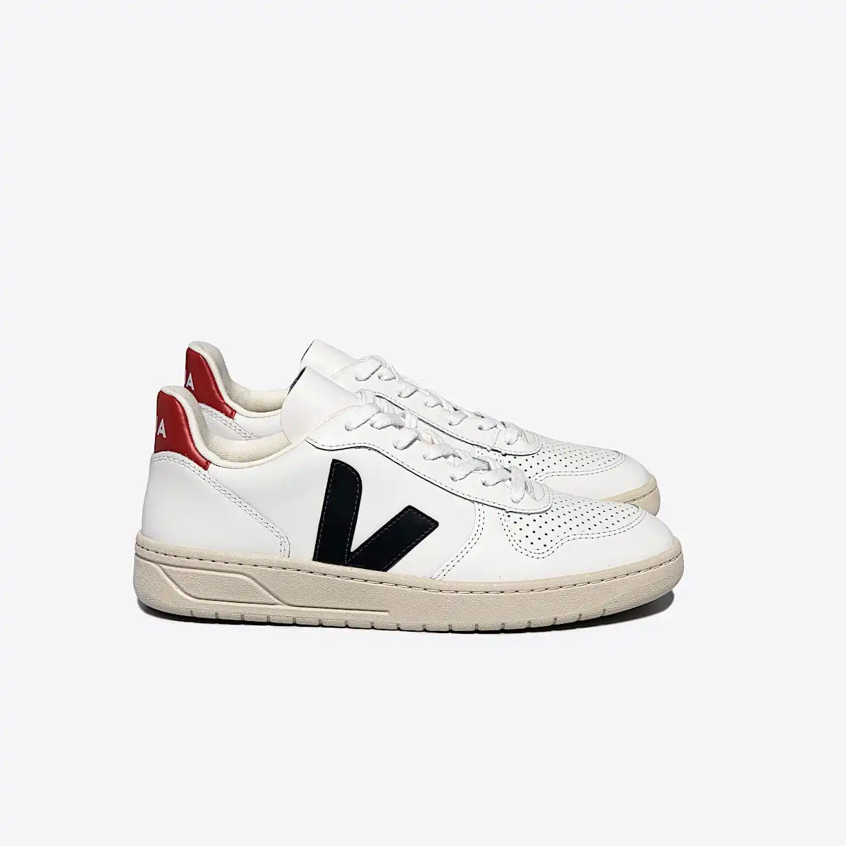 V-10 LEATHER WHITE NAUTICO PEKIN